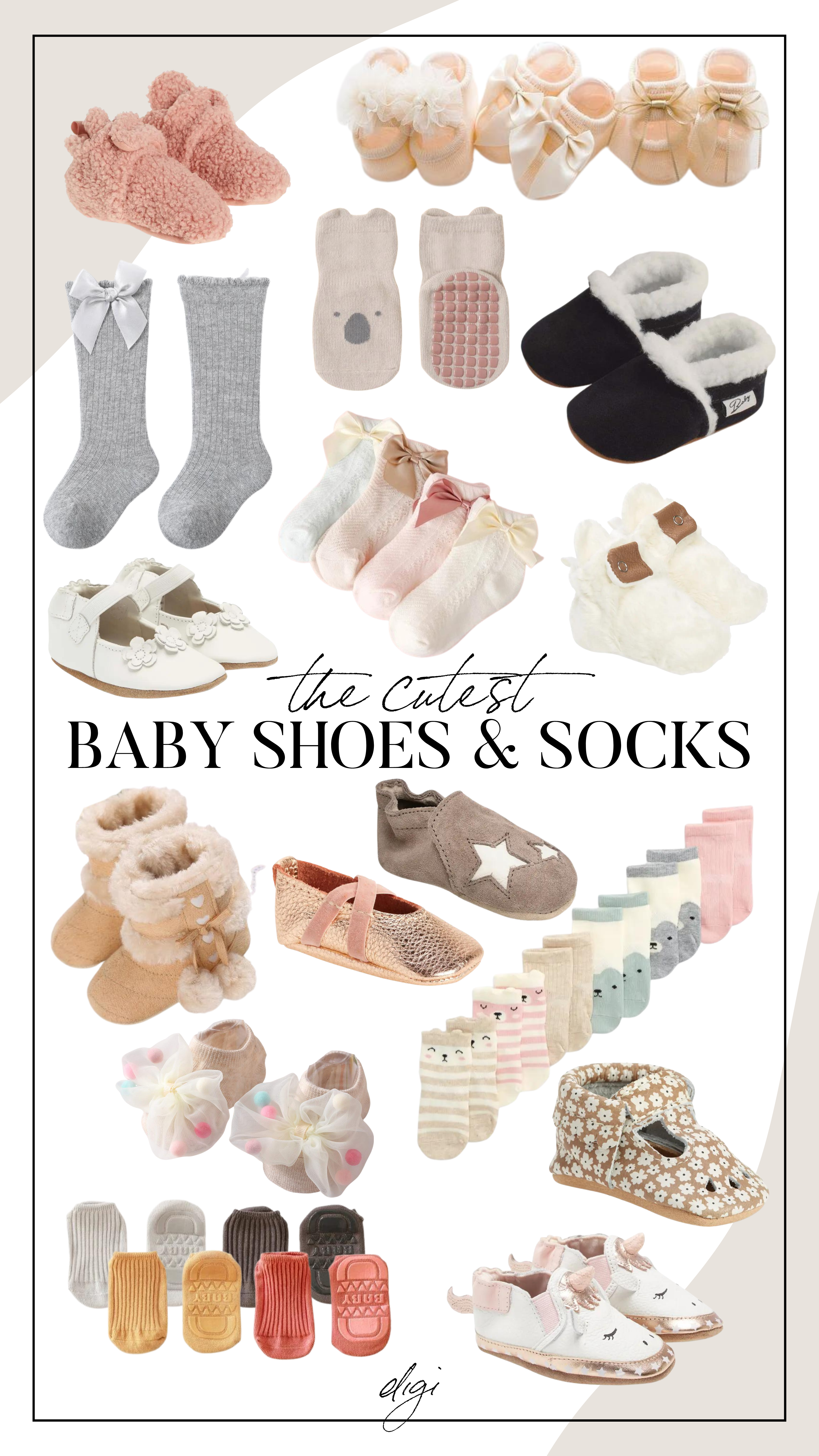 Cute baby shoes and socks